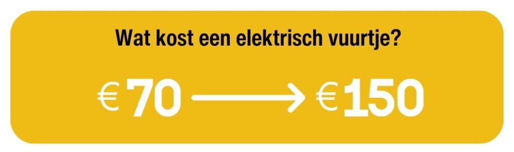 Hoeveel kost een elektrisch vuurtje?