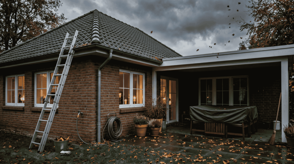 Header voor een blog over je huis klaarmaken voor de koude en de eerste herfststorm.